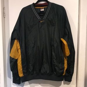 Vintage middle swoosh nike windbreaker dark olive